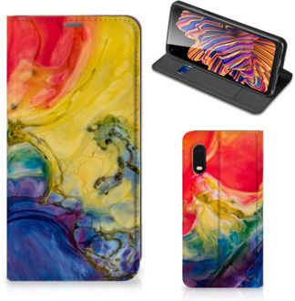 B2Ctelecom Stand Case Samsung Xcover Pro Smart Cover Watercolor Dark