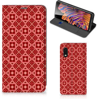 B2Ctelecom Stand Case Samsung Xcover Pro Smartphone Hoesje Batik Red