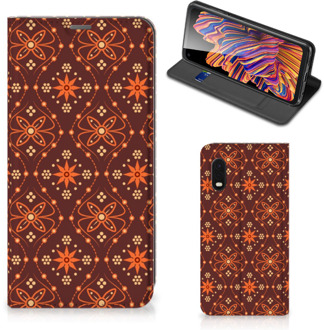 B2Ctelecom Stand Case Samsung Xcover Pro Telefoonhoesje Batik Brown