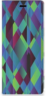 B2Ctelecom Stand Case Sony Xperia 5 Abstract Green Blue