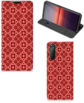 B2Ctelecom Stand Case Sony Xperia 5 II Smartphone Hoesje Batik Red