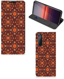 B2Ctelecom Stand Case Sony Xperia 5 II Telefoonhoesje Batik Brown