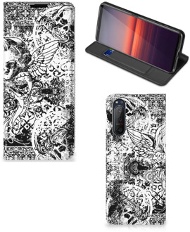 B2Ctelecom Stand Case Sony Xperia 5 II Telefoonhoesje Skulls Angel