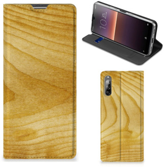 B2Ctelecom Stand Case Sony Xperia L4 Smart Cover Licht Hout