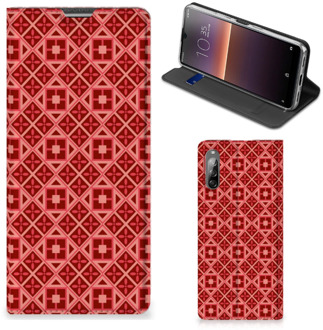 B2Ctelecom Stand Case Sony Xperia L4 Smartphone Hoesje Batik Red