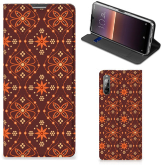 B2Ctelecom Stand Case Sony Xperia L4 Telefoonhoesje Batik Brown