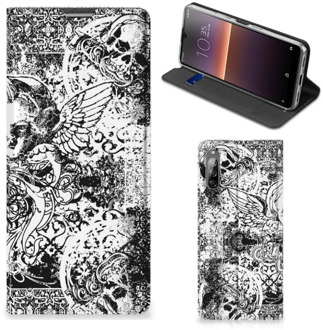 B2Ctelecom Stand Case Sony Xperia L4 Telefoonhoesje Skulls Angel