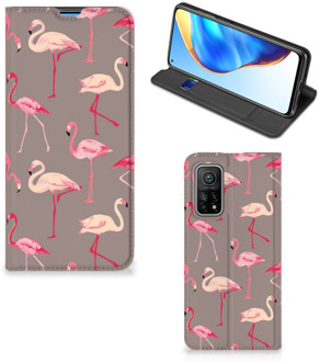 B2Ctelecom Stand Case Xiaomi Mi 10T | 10T Pro Hoesje met naam Flamingo