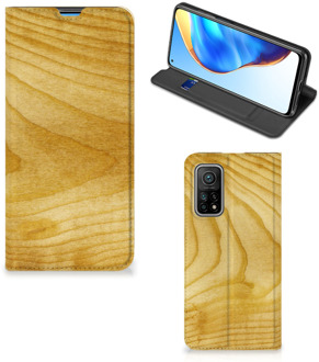 B2Ctelecom Stand Case Xiaomi Mi 10T | 10T Pro Smart Cover Licht Hout