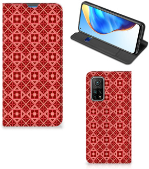 B2Ctelecom Stand Case Xiaomi Mi 10T | 10T Pro Smartphone Hoesje Batik Red