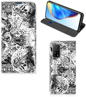 B2Ctelecom Stand Case Xiaomi Mi 10T | 10T Pro Telefoonhoesje Skulls Angel