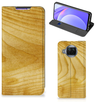 B2Ctelecom Stand Case Xiaomi Mi 10T Lite Smart Cover Licht Hout