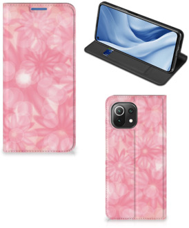 B2Ctelecom Stand Case Xiaomi Mi 11 Lite Telefoonhoesje Lente Bloemen