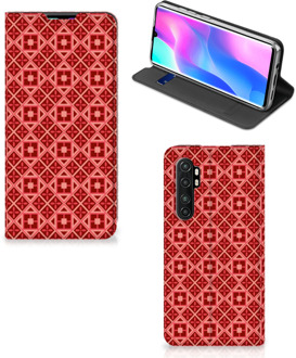 B2Ctelecom Stand Case Xiaomi Mi Note 10 Lite Smartphone Hoesje Batik Red