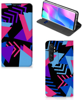 B2Ctelecom Stand Case Xiaomi Mi Note 10 Lite Telefoonhoesje Funky Triangle