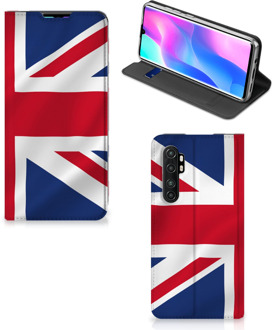 B2Ctelecom Stand Case Xiaomi Mi Note 10 Lite Telefoonhoesje Groot-Brittannië Vlag