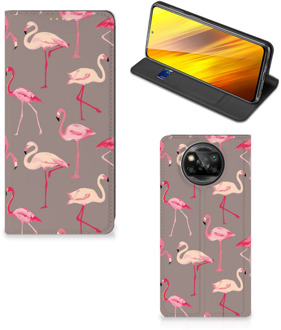 B2Ctelecom Stand Case Xiaomi Poco X3 Hoesje met naam Flamingo