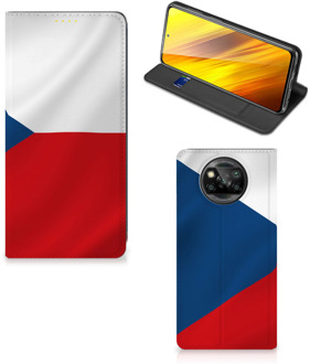 B2Ctelecom Stand Case Xiaomi Poco X3 Smart Cover Tsjechische Vlag