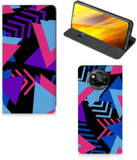 B2Ctelecom Stand Case Xiaomi Poco X3 Telefoonhoesje Funky Triangle