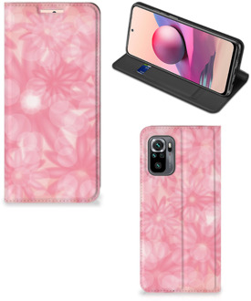 B2Ctelecom Stand Case Xiaomi Redmi Note 10 4G | 10S Telefoonhoesje Lente Bloemen