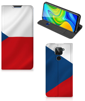 B2Ctelecom Stand Case Xiaomi Redmi Note 9 Smart Cover Tsjechische Vlag