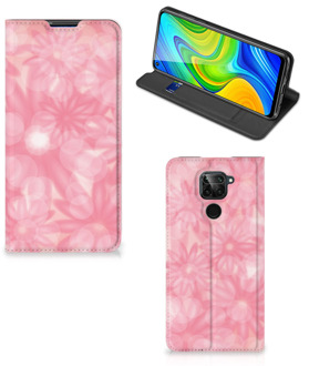 B2Ctelecom Stand Case Xiaomi Redmi Note 9 Telefoonhoesje Lente Bloemen