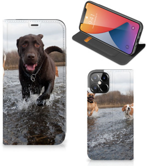 B2Ctelecom Standcase Hoesje iPhone 12 Pro Max Smart Cover Honden Labrador