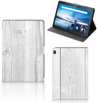 B2Ctelecom Standcase Hoesje Lenovo Tablet M10 Hoes met Magneetsluiting Wit Hout