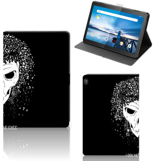 B2Ctelecom Standcase Hoesje Lenovo Tablet M10 Hoes met Standaard Skull Hair