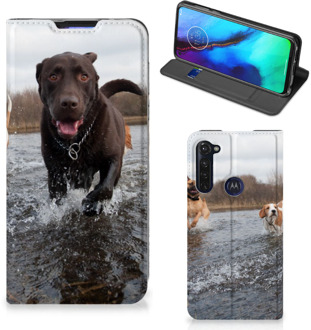 B2Ctelecom Standcase Hoesje Motorola Moto G Pro Smart Cover Honden Labrador