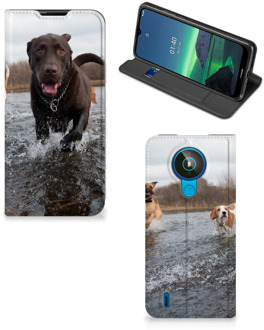 B2Ctelecom Standcase Hoesje Nokia 1.4 Smart Cover Honden Labrador