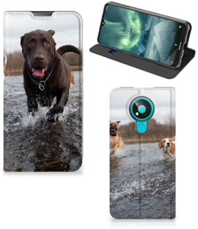 B2Ctelecom Standcase Hoesje Nokia 3.4 Smart Cover Honden Labrador