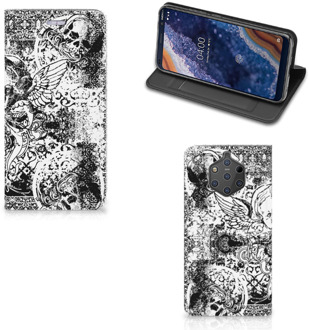 B2Ctelecom Standcase Hoesje Nokia 9 PureView Design Skulls Angel