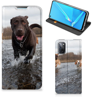 B2Ctelecom Standcase Hoesje OPPO A52 | A72 Smart Cover Honden Labrador