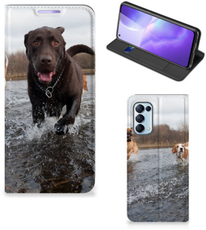 B2Ctelecom Standcase Hoesje OPPO Find X3 Lite Smart Cover Honden Labrador