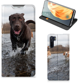 B2Ctelecom Standcase Hoesje OPPO Reno3 | A91 Smart Cover Honden Labrador