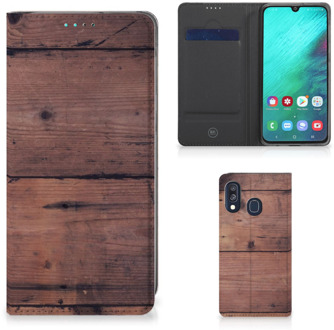 B2Ctelecom Standcase Hoesje Samsung A40 Old Wood