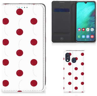 B2Ctelecom Standcase Hoesje Samsung Galaxy A40 Design Cherries