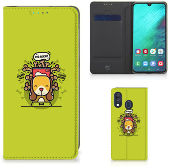 B2Ctelecom Standcase Hoesje Samsung Galaxy A40 Design Doggy Biscuit