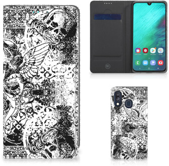 B2Ctelecom Standcase Hoesje Samsung Galaxy A40 Design Skulls Angel