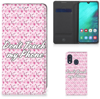 B2Ctelecom Standcase Hoesje Samsung Galaxy A40 Flowers Pink DTMP