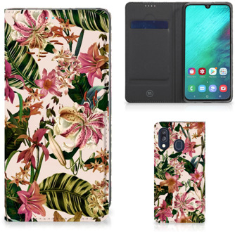 B2Ctelecom Standcase Hoesje Samsung Galaxy A40 Flowers