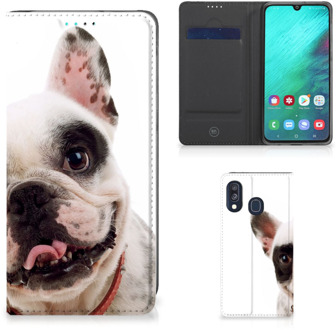 B2Ctelecom Standcase Hoesje Samsung Galaxy A40 Franse Bulldog