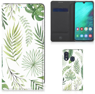 B2Ctelecom Standcase Hoesje Samsung Galaxy A40 Leaves