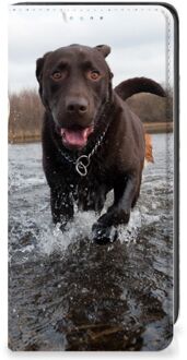 B2Ctelecom Standcase Hoesje Samsung Galaxy A41 Smart Cover Honden Labrador