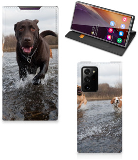 B2Ctelecom Standcase Hoesje Samsung Galaxy Note 20 Ultra Smart Cover Honden Labrador