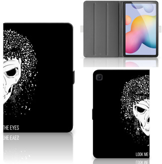 B2Ctelecom Standcase Hoesje Samsung Galaxy Tab S6 Lite Hoes met Standaard Skull Hair