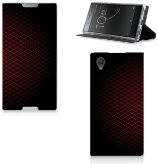 B2Ctelecom Standcase Hoesje Sony Xperia L1 Geruit Rood