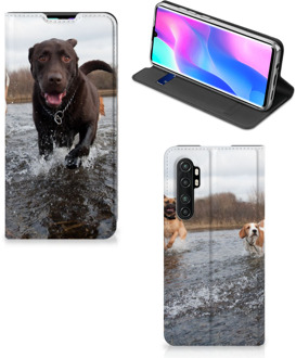 B2Ctelecom Standcase Hoesje Xiaomi Mi Note 10 Lite Smart Cover Honden Labrador