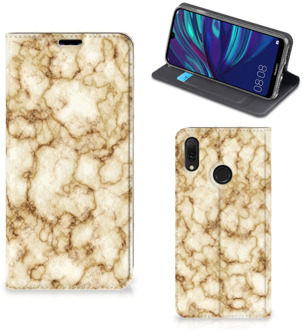 B2Ctelecom Standcase Huawei Y7 hoesje Y7 Pro (2019) Marmer Goud